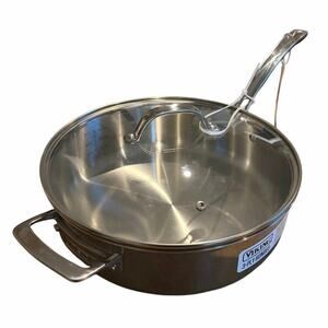 Viking 3-Ply  Stainless Steel Saute Mirror Finish With Lid 5.25 Qt New